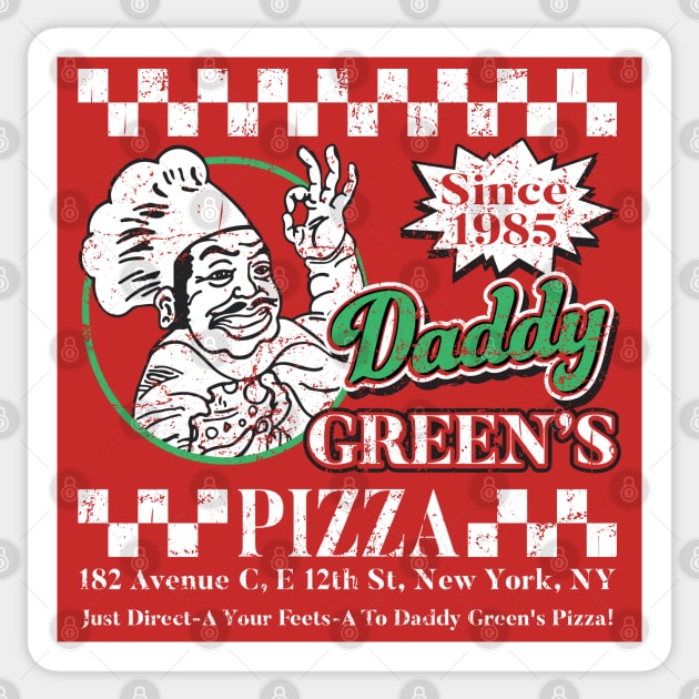 Daddy Green's Pizza Last Dragon Sticker by Alema Art
